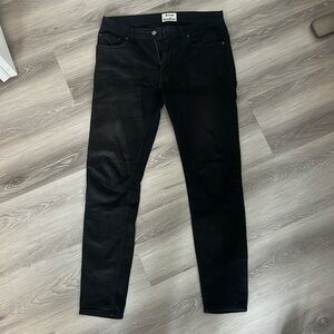 Acne ace stay cash black skinny jeans